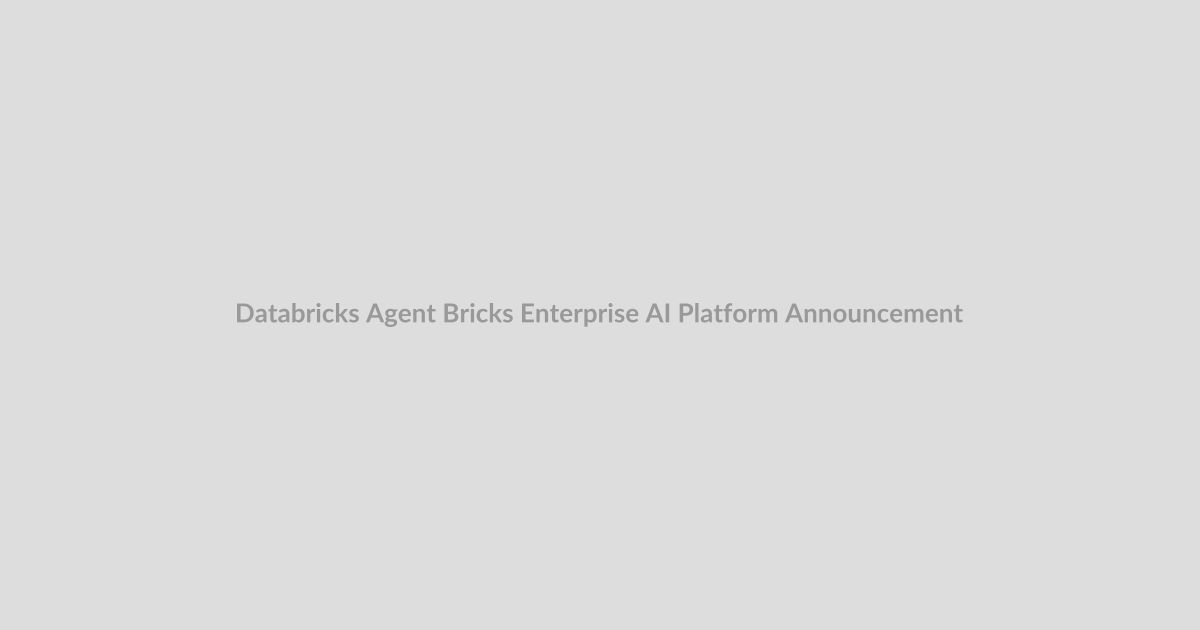 plataforma de IA empresarial Agent Bricks