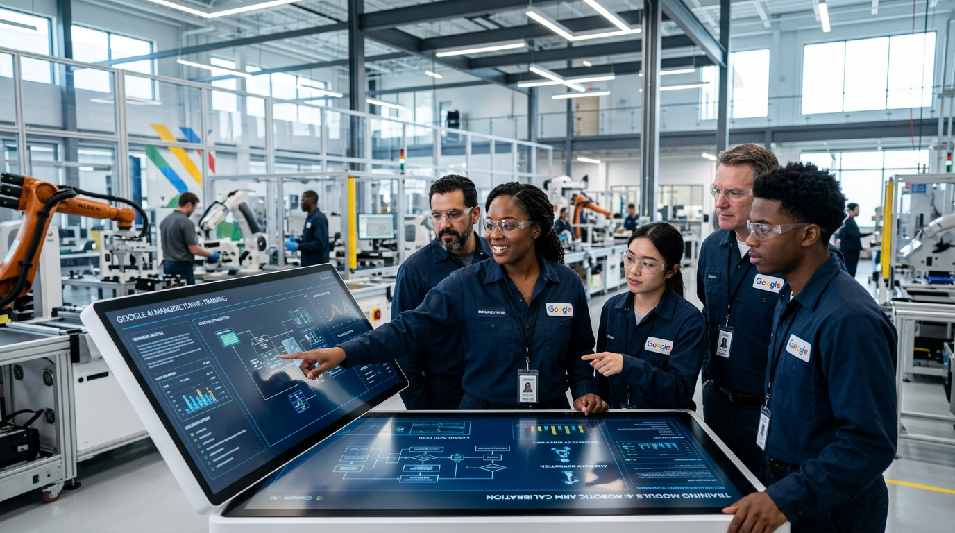 Capacitación en AI para trabajadores de manufactura