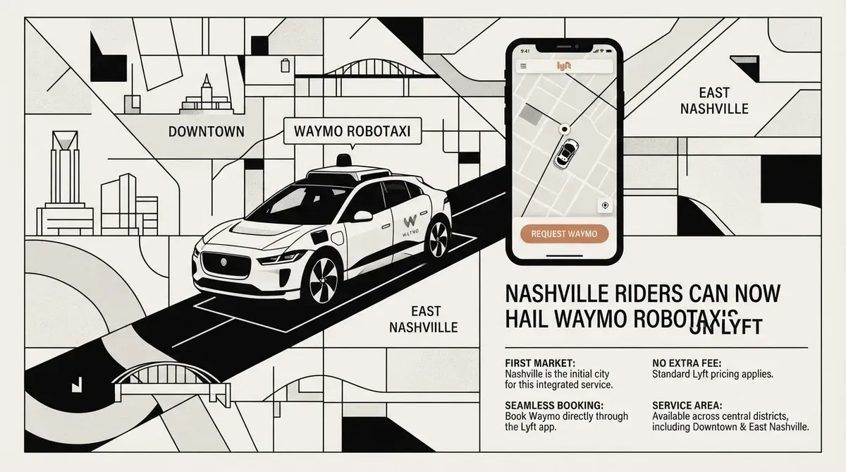 Waymo robotaxis on Lyft