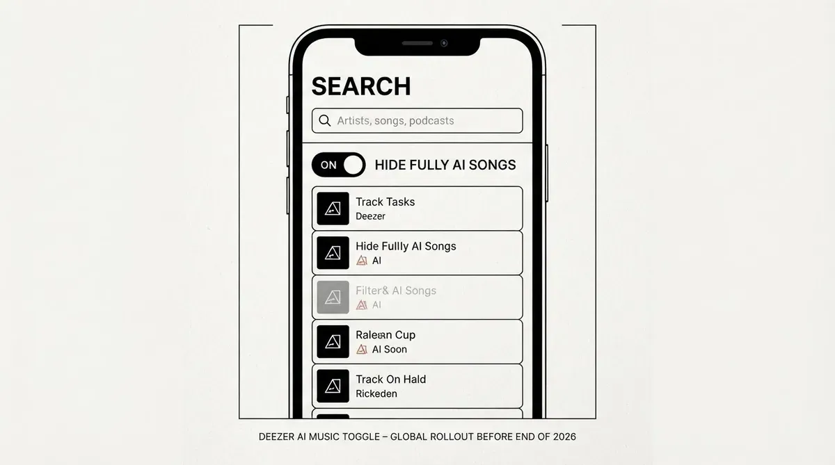 Deezer AI music toggle