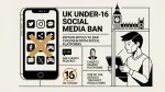 proibição de redes sociais para menores de 16 anos no Reino Unido