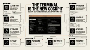 melhores agentes de IA de terminal para desenvolvimento local 2026