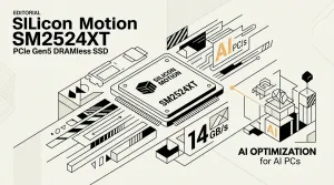 controlador SSD SM2524XT PCIe Gen5 DRAMless