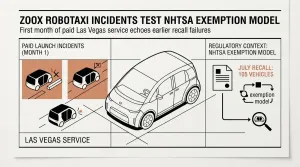 Zoox robotaxi incidents