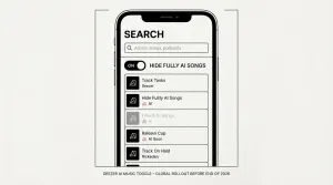Deezer AI music toggle