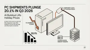 PC shipments plunge 20.1%