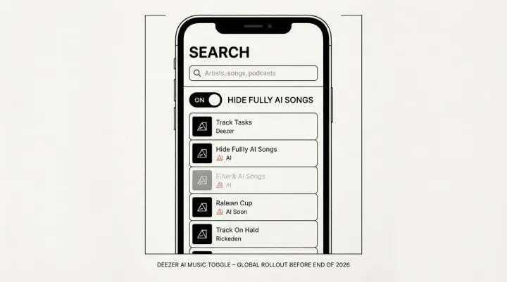 Deezer AI music toggle