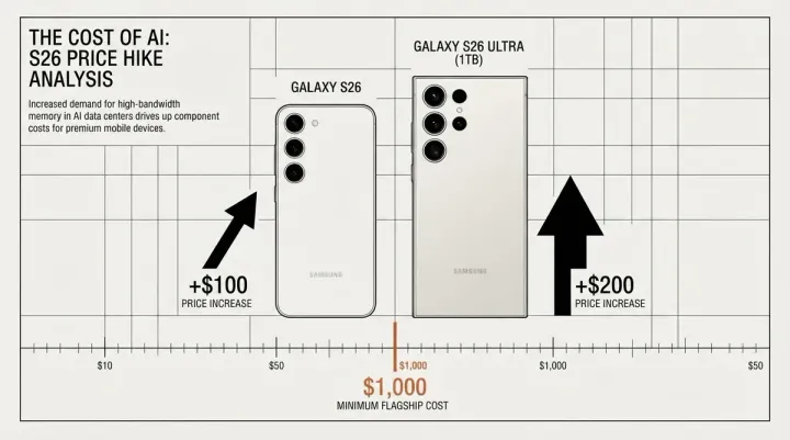 Galaxy S26 price hike